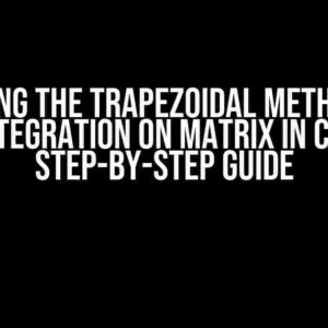 Applying the Trapezoidal Method for Integration on Matrix in C: A Step-by-Step Guide