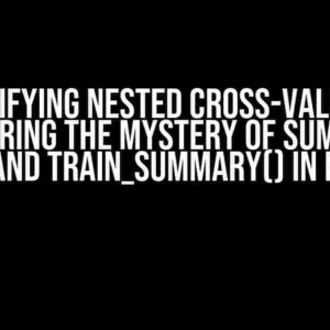 Demystifying Nested Cross-Validation: Uncovering the Mystery of summary() and train_summary() in R