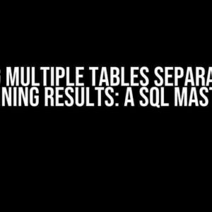 Joining multiple tables separate and later joining results: A SQL Masterclass