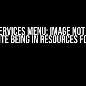 macOS Services Menu: Image Not Showing Despite Being in Resources Folder