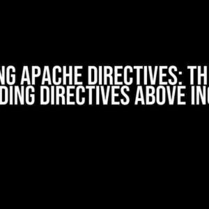 Mastering Apache Directives: The Pitfall of Adding Directives Above Include